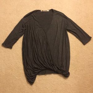 Michael Stars Drape Surplice Tee (Small)